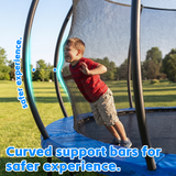 MERSCO 16FT Blue Pumpkin Trampoline - Giant Backyard Fun for All