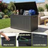 MERSCO 230 Gallon XXL Double-Wall Resin Deck Box - Black