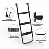 MERSCO 3-Step Universal Trampoline Ladder with Wide Non-Slip Steps - 200 lbs Capacity