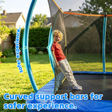 MERSCO 10x16FT Blue Professional Rectangle Trampoline with Safety Enclosure
