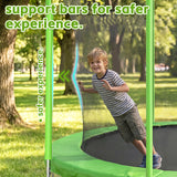 MERSCO 14FT Green Trampoline - 6-Leg Heavy Duty Design with Pro-Backboard