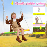 Mersco Swing Set for Backyard with Stand, Swing Heavy Duty 440lbs Metal Outdoor Swing Stand, 38" Saucer Swing for Playground, Backyard Playset,pink