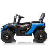 Cirui 24V Ride on Car UTV with Remote Control,2WD Ride on Toys Electric Car for Kids with High Chassis,Kid Toys UTV Cars with Anti-Collision Bar for Chliden Christmas & Birthday Gift,Blue