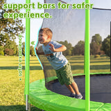 MERSCO 12FT Green Trampoline - Storm-Ready Frame & Impact-Shield Net