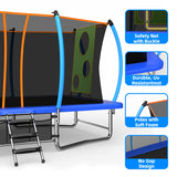 MERSCO 10x16FT Blue Professional Rectangle Trampoline with Safety Enclosure