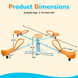 MERSCO Outdoor Kids 360° Spinning Seesaw - 4 Seats Swivel Teeter Totter