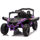 Cirui 24V Ride on Car UTV with Remote Control,2WD Ride on Toys Electric Car for Kids with High Chassis,Kid Toys UTV Cars with Anti-Collision Bar for Chliden Christmas & Birthday Gift,Purple
