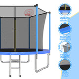 MERSCO 10FT Blue Trampoline - ASTM F381-16 Safety Approved