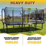 MERSCO 10x17 FT Heavy-Duty Rectangle Trampoline Park