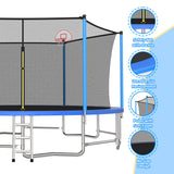 MERSCO 16FT Blue Trampoline - The Ultimate Backyard Party Size
