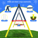 MERSCO Backyard Heavy Duty Frame Metal Swing Set For Kids