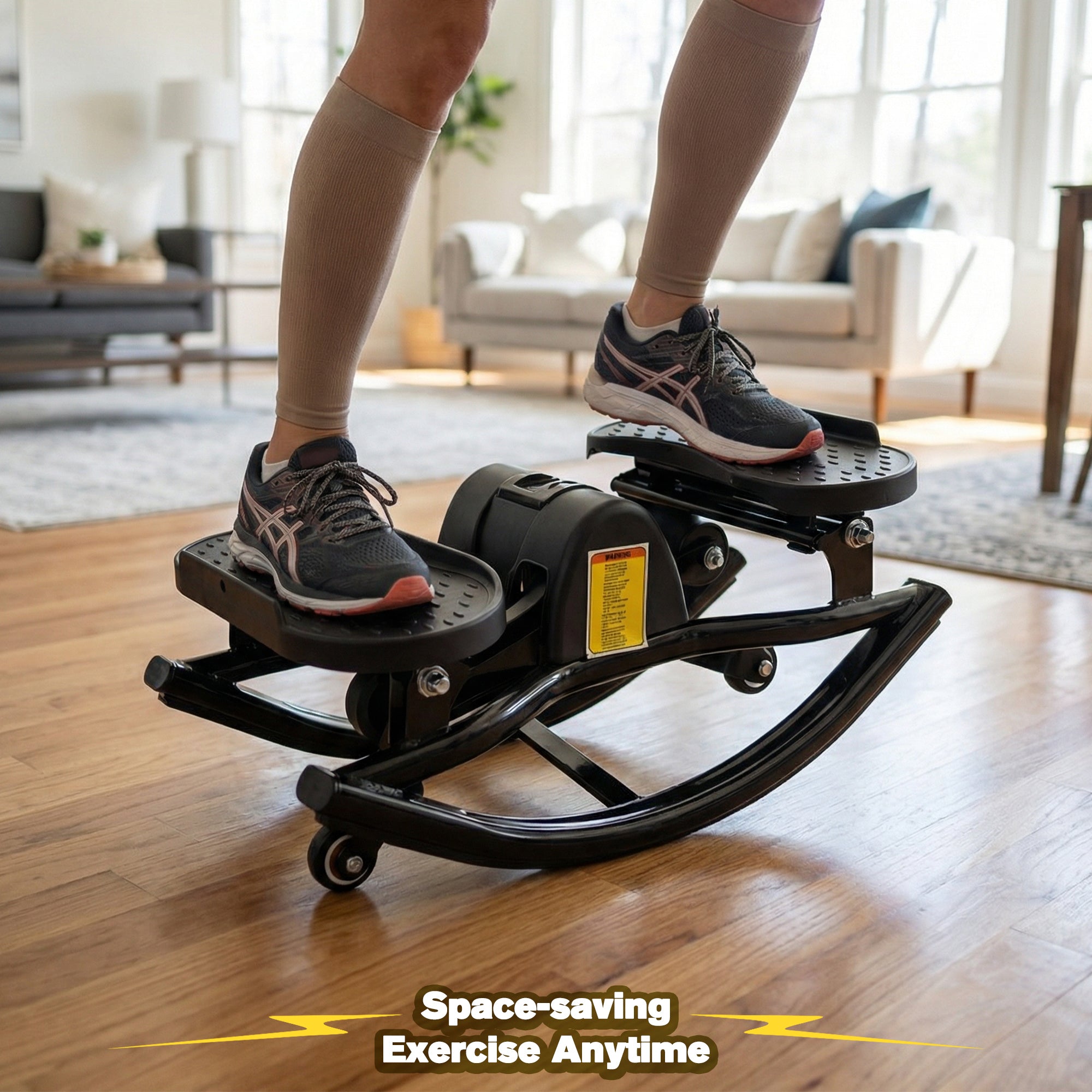 Merach Rocking Stepper Lateral Rocking Fitness Stepper with Resistance Bands | Portable Home ...
