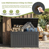 MERSCO 230 Gallon XXL Double-Wall Resin Deck Box - Black