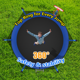 Mersco 10FT Heavy Duty Trampoline with Enclosure Net & Swing Set Outdoor Big Trampoline for Backyard, Kids Trampoline with Basketball Hoop, 960LBS Capacity (Blue)