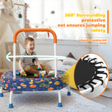 MERSCO 28" Deep Blue Printed Toddler Trampoline with Padded Safety Handle