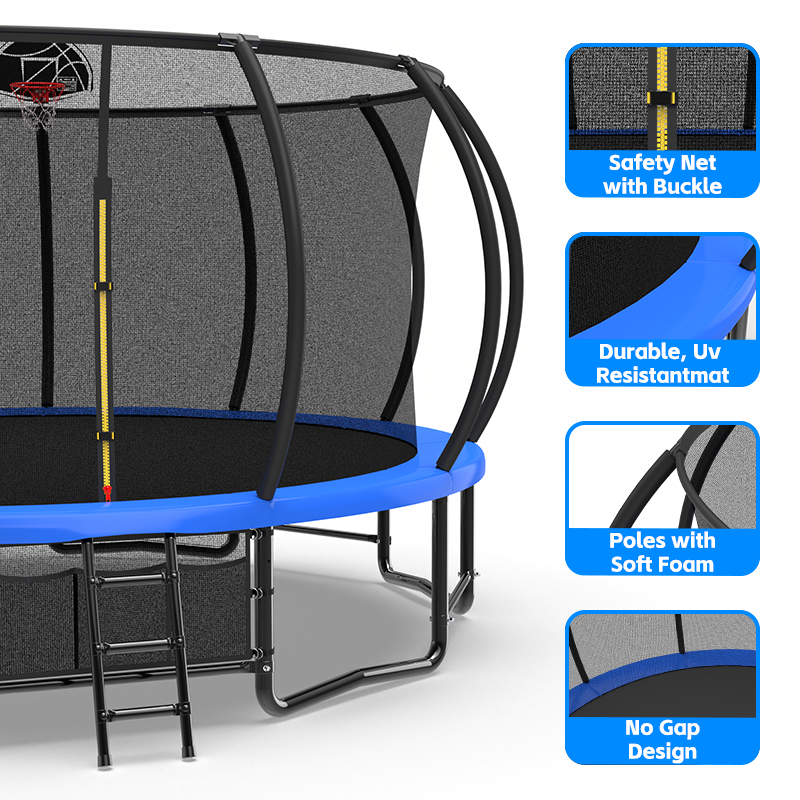 16FT Blue Pumpkin Trampoline | Giant Family Size | MERSCO – MS