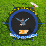 Mersco 8FT Heavy Duty Trampoline with Enclosure Net & Swing Set Outdoor Big Trampoline for Backyard,Kids Trampoline with Basketball Hoop,960LBS Capacity,Birthday & Holiday Gifts for Kids,Blue