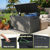 MERSCO 260 Gallon Jumbo Double-Wall Resin Deck Box - Black