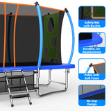MERSCO 8x14FT Professional Rectangle Trampoline - Blue Athlete Edition