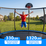 MERSCO 16FT Blue Pumpkin Trampoline - Giant Backyard Fun for All
