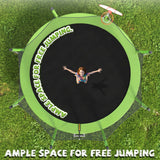 MERSCO 12FT Green Trampoline - Storm-Ready Frame & Impact-Shield Net