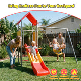 MERSCO Heavy-Duty Outdoor Swing Set & Playset with Slide