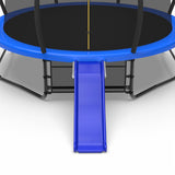 Mersco Trampoline Slide Universal Plastic Trampolines Slide for 8-16FT Trampoline,53.5'' * 15.7'' Outdoor Slide for Trampoline with Bottom bracket,Safe Trampoline Ladder Accessories for Kids 3+,Blue