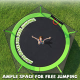 MERSCO 14FT Green Trampoline with 1320LBS Capacity & Soft Backboard