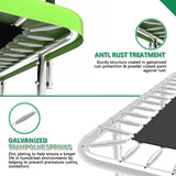 Outdoor Rectangular Trampoline 6FT x 9FT,Recreational Trampolines with Enclosure Net and Ladder