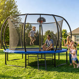 MERSCO 12FT Blue Pumpkin Trampoline - Heavy Duty Backyard Family Bouncer