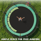 MERSCO 14FT Green Pumpkin Trampoline - All-Weather Backyard Fun
