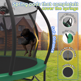 Mersco 12FT Heavy Duty Trampoline with Enclosure Net & Swing Set Outdoor Big Trampoline for Backyard, Kids Trampoline with Basketball Hoop, 1320LBS Capacity (Green)