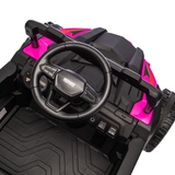 Cirui 24V Ride on Car UTV with Remote Control,2WD Ride on Toys Electric Car for Kids with High Chassis,Kid Toys UTV Cars with Anti-Collision Bar for Chliden Christmas & Birthday Gift,Pink