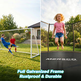 Mersco Backyard Champions Arena: Premium 14FT Trampoline & 16×7FT World Cup Soccer Goal Performance Combo