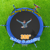 Mersco 8FT Trampoline with Enclosure Net,Swing Set, Outdoor Trampoline with Basketball Hoop for Kid,1320 LBS Trampoline with Swing Set for Backyard,Birthday & Holiday Gifts for Kids,Blue