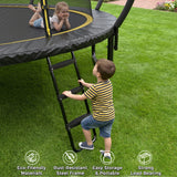 MERSCO 3-Step Universal Trampoline Ladder with Wide Non-Slip Steps - 200 lbs Capacity