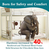 Netrum Twin over Twin Bunk Beds,Twin Bunk beds with Ladder & Guardrail,Metal Bunk Beds Frame with Bottom Storage Space for Adults Bedroom,Dorm,Guest Room,Silver