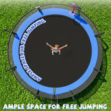 MERSCO 14FT Blue Pumpkin Trampoline - Reinforced Frame for Family Safety