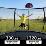 MERSCO 16FT Black Pumpkin Trampoline - High-Bounce Elite Series