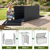 MERSCO 230 Gallon XXL Double-Wall Resin Deck Box - Black