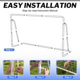 MERSCO 12×6FT Soccer Goal – Backyard Training, World Cup Style, Kids & Adults