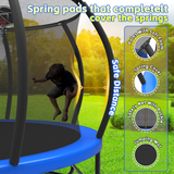 Mersco 15FT Heavy Duty Trampoline with Enclosure Net & Swing Set Outdoor Big Trampoline for Backyard, Kids Trampoline with Basketball Hoop, 1320LBS Capacity (Blue)