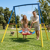MERSCO Heavy Duty Saucer Swing Set with 440lbs Capacity Metal Stand