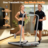 Cirui 3 in 1 Walking Pad Under Desk Treadmill with Incline,2.5 HP Portable Walking with Pad Handle Bar,265 Lbs Foldable Treadmills with Remote Control & LED Display for Office Home Use,Grey