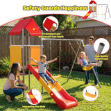 MERSCO Heavy-Duty Outdoor Swing Set & Playset with Slide