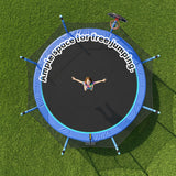 MERSCO 12FT Blue Super Series Trampoline - Safety Curved Pole Design
