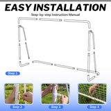 MERSCO 8×6FT Soccer Goal – Backyard Training, World Cup Style, Kids & Adults