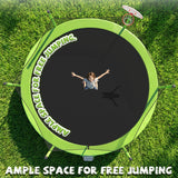 MERSCO 14FT Green Trampoline - 6-Leg Heavy Duty Design with Pro-Backboard
