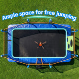 MERSCO 10x16FT Blue Professional Rectangle Trampoline with Safety Enclosure