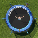 MERSCO 10FT Blue Super Series Trampoline - Anti-Collision Curved Pole Design